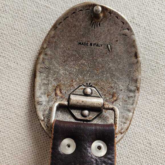 🇨🇦 Vintage BRAVE Dark Brown Leather Belt – Made in Canada & Italy - Picture 4 of 9